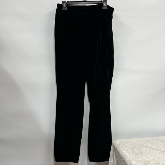 Chicos Travelers 3R US 16/18R  Velvet Jogger Pants Pull On Elastic Waist Black - Picture 10 of 11